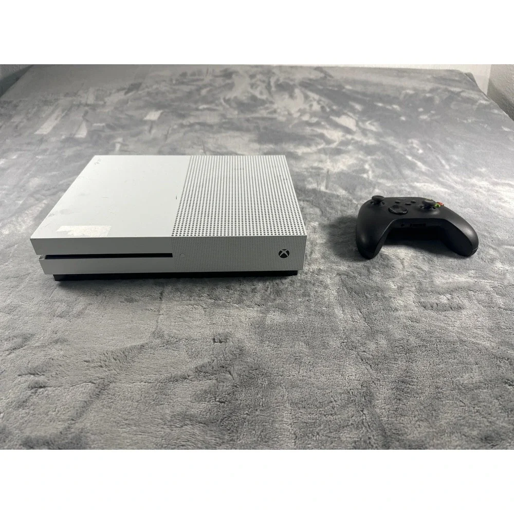Microsoft Xbox One S 500GB Console Robot White with Black Wireless Controller